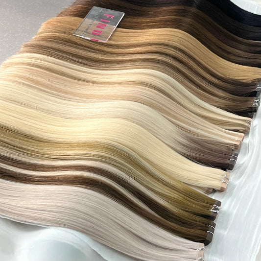 Chocolate Brown #4 Double Drawn Cuticle Tape-ins -- 50g