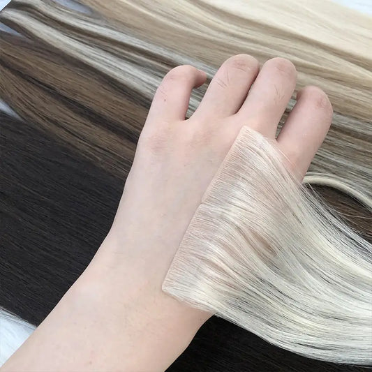 Light Brown to Dark Blonde Ombre #P16/22 Invisible Tape In Hair Extension -- 50g