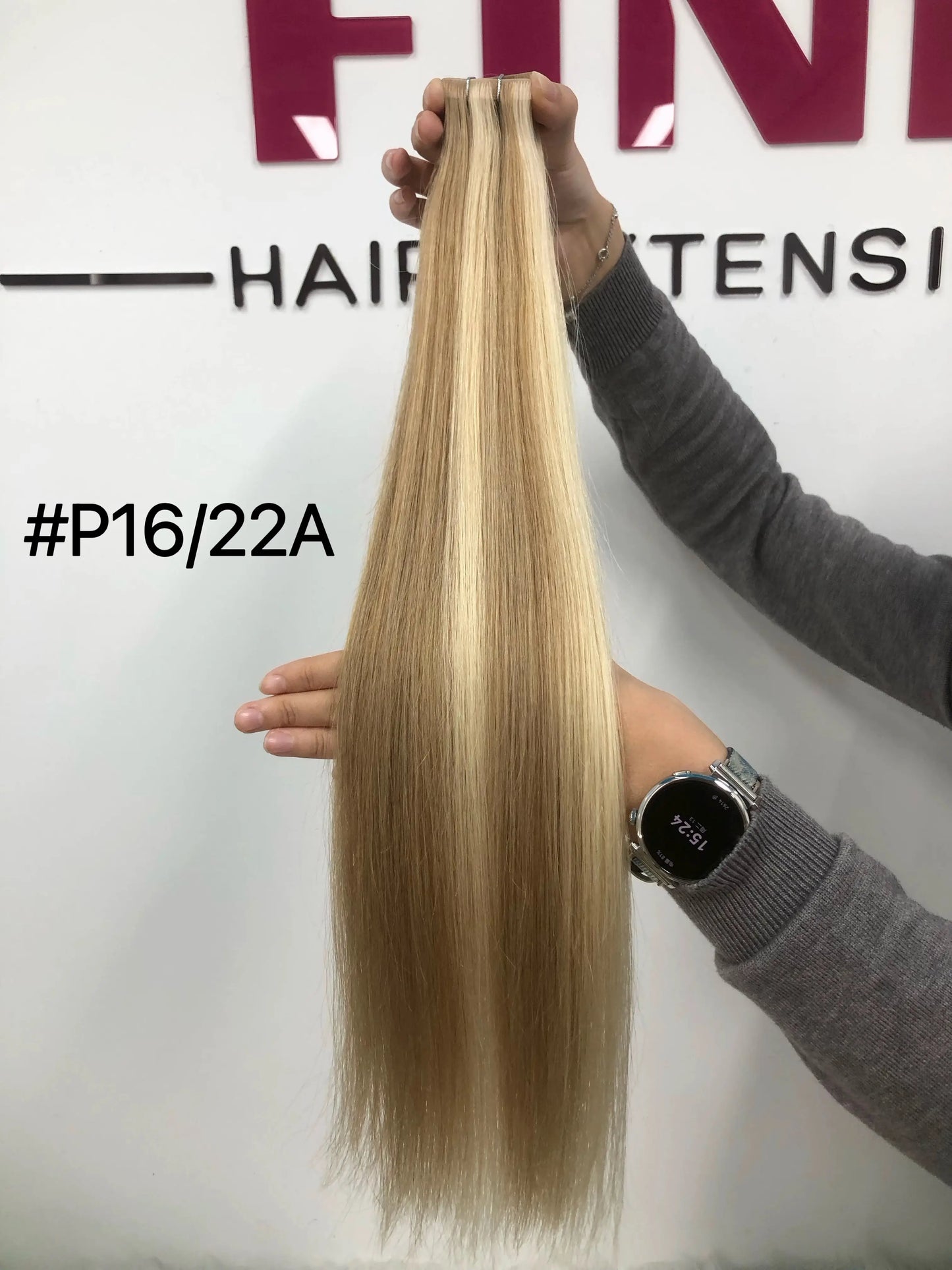 Light Brown to Dark Blonde Ombre #P16/22 Invisible Tape In Hair Extension -- 50g