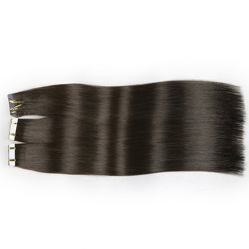 Chocolate Brown Tape In Remy Hair Extensions