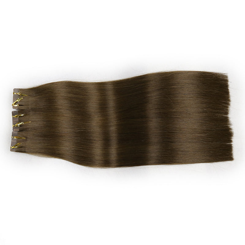 Chocolate Brown Tape In Remy Hair Extensions