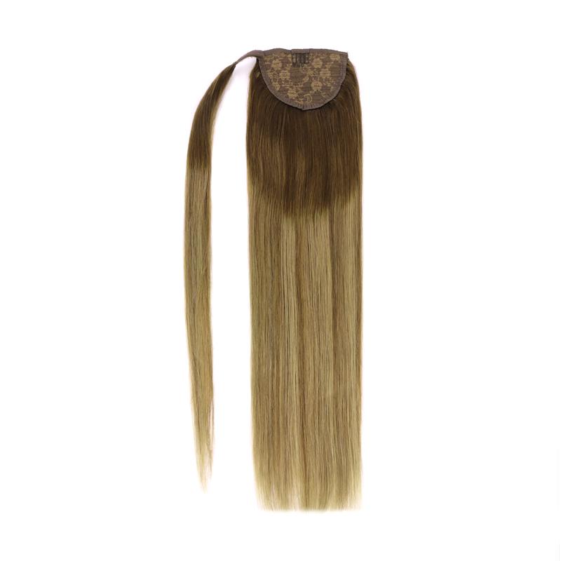 Chocolate Brown to Caramel Blonde Ponytail