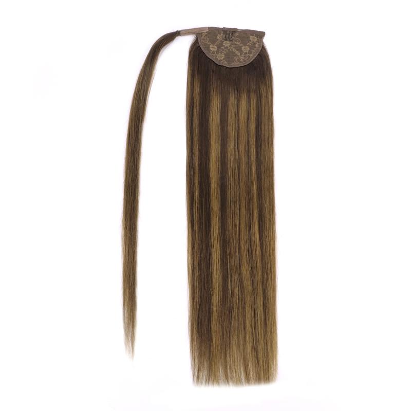 Chocolate Brown to Caramel Blonde Ponytail