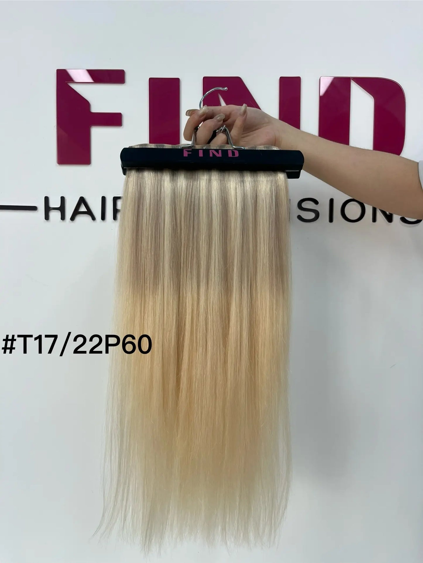Light Brown to Light Golden Blonde Ombre #P18/613 Invisible Clip in Hair Extensions --- 130g-150g