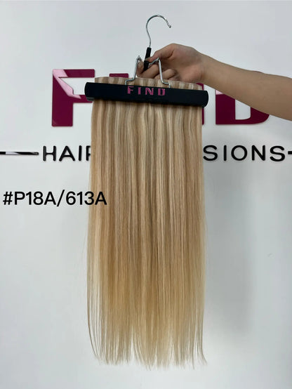 Jet Black #1 Invisible Clip in Hair Extensions --- 130g-150g