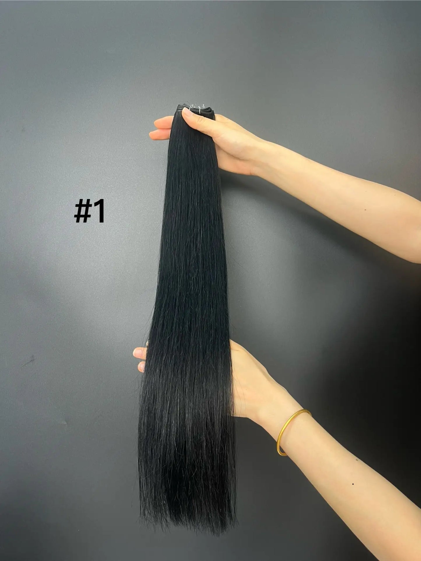 Light Ash Brown #LA Genius Weft Hair -- 50g