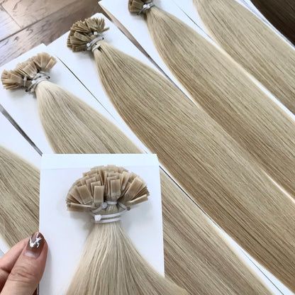 Chocolate Brown #4 Flat Tips Hair Extension -- 25g