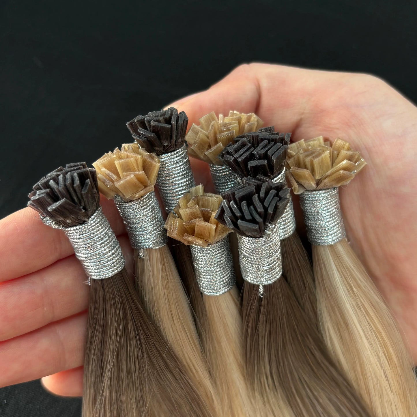 Medium Brown #OL Flat Tips Hair Extension -- 25g