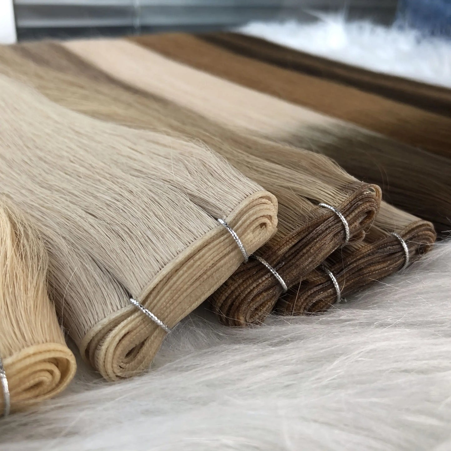 Light Ash Brown #LA Genius Weft Hair -- 50g