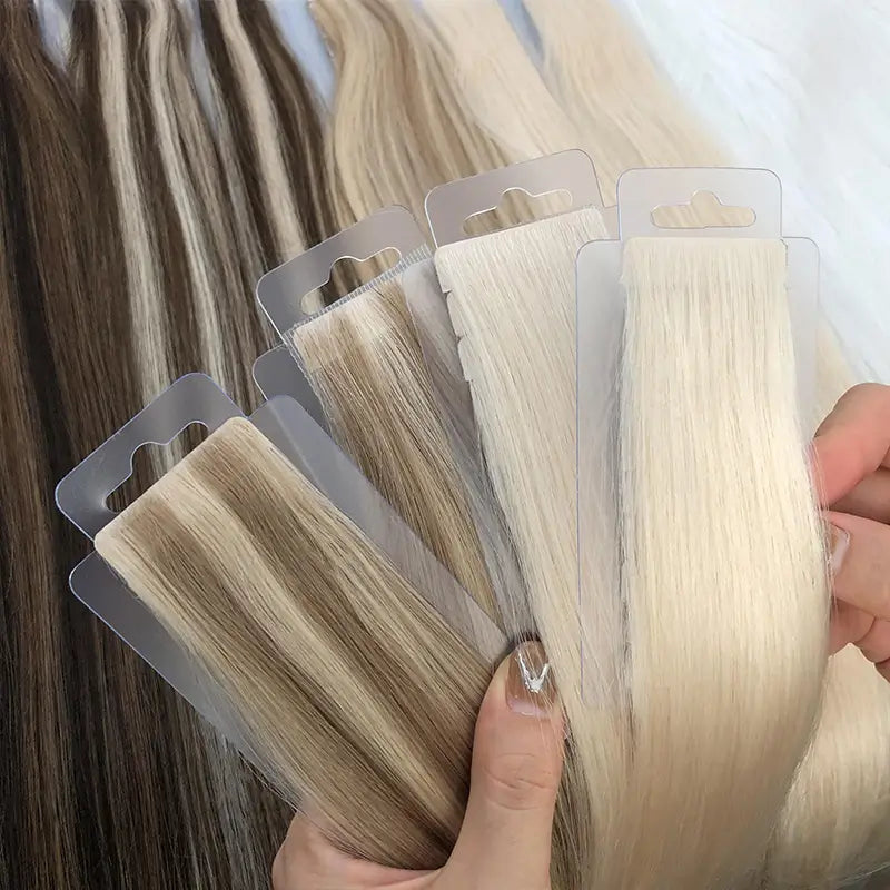 Chocolate Brown to Light Blonde to Chocolate Brown Ombre #4/26/4 Invisible Tape In Hair Extension -- 50g