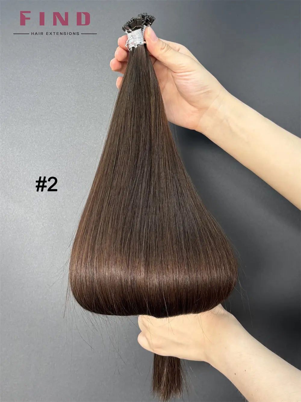 Dark Brown #2 Flat Tips Hair Extension -- 25g