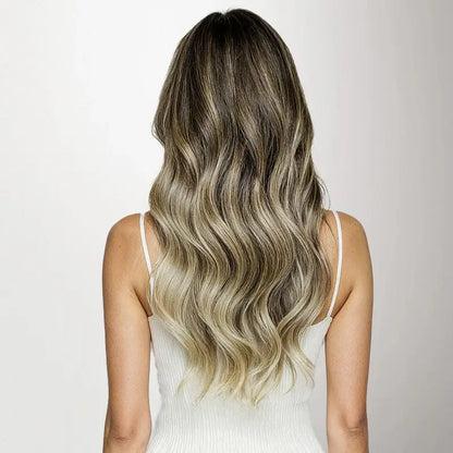 Platinum Blonde #60 Seamless Pu Clip-ins -- 130g~150g