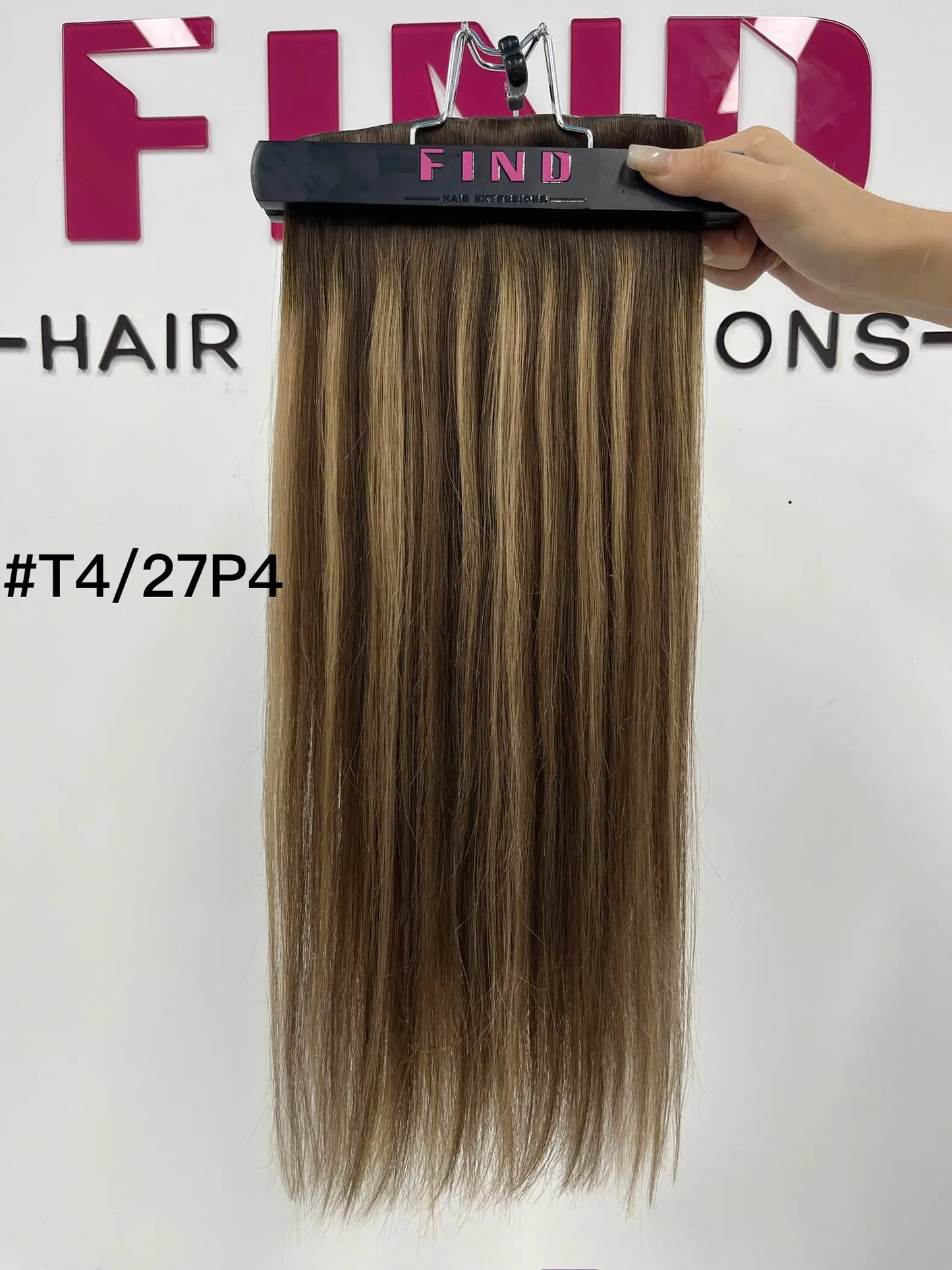 Dark Brown #2 Invisible Clip in Hair Extensions --- 130g-150g