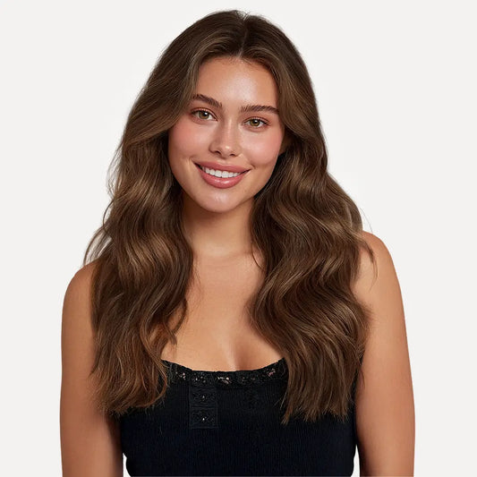 Chocolate Brown #4 Flat Tips Hair Extension -- 25g