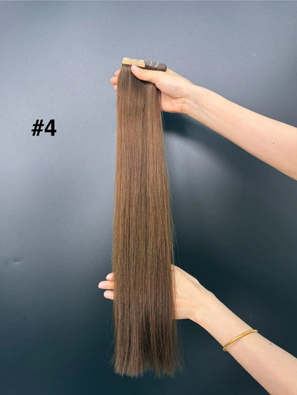 Medium Brown #OL Double Drawn Cuticle Tape-ins -- 50g