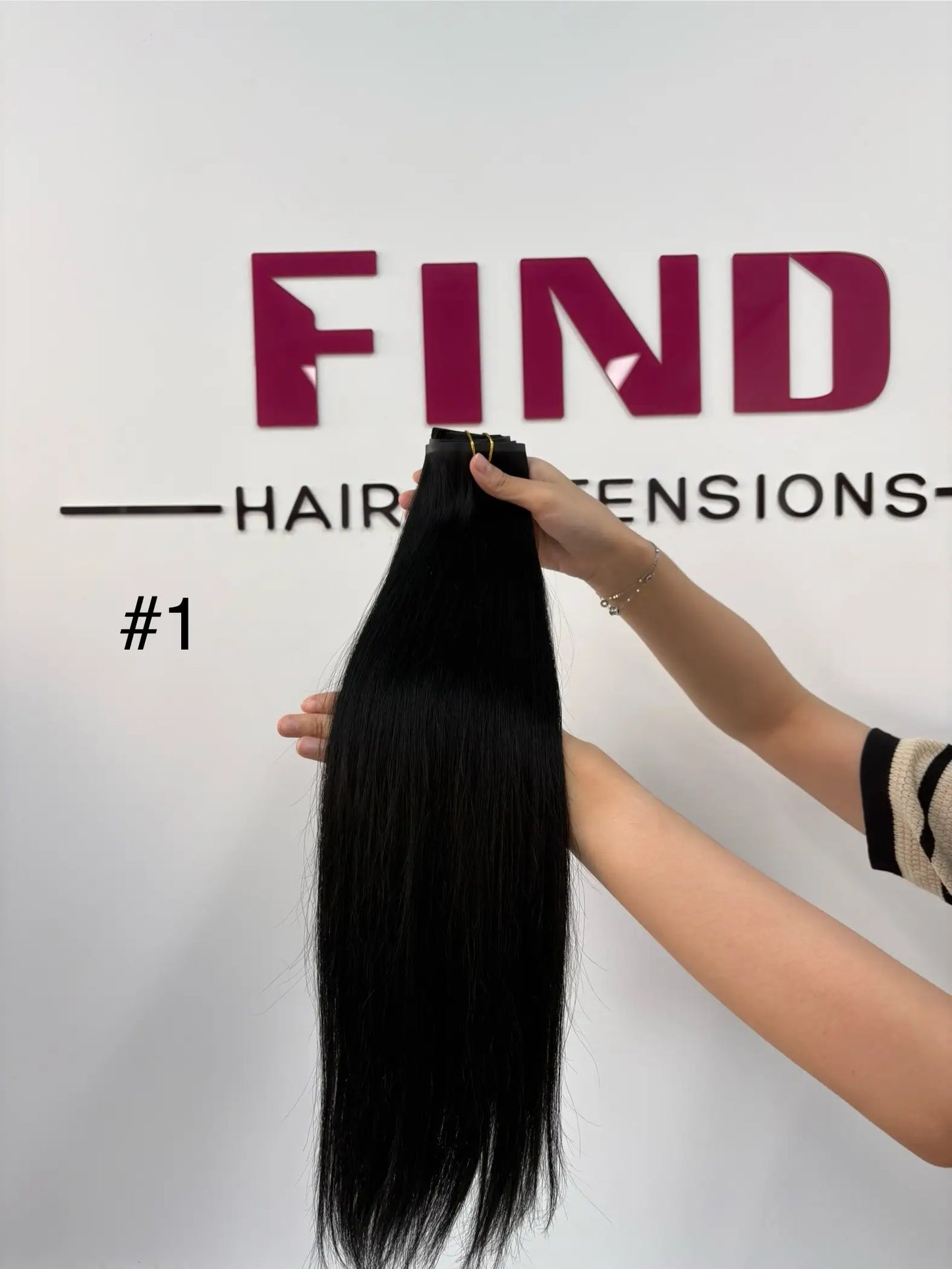 Dark Brown to Dark Blonde Ombre #2/6/2 Seamless Pu Clip-ins -- 130g~150g