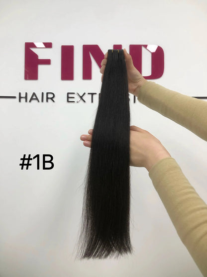 Natural Black to Dark Blonde to Natural Black Ombre #1B/6/1B Invisible Tape In Hair Extension -- 50g
