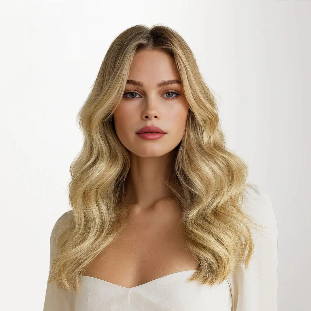 Chocolate Brown to Light Blonde to Chocolate Brown Ombre #4/26/4 Invisible Tape In Hair Extension -- 50g