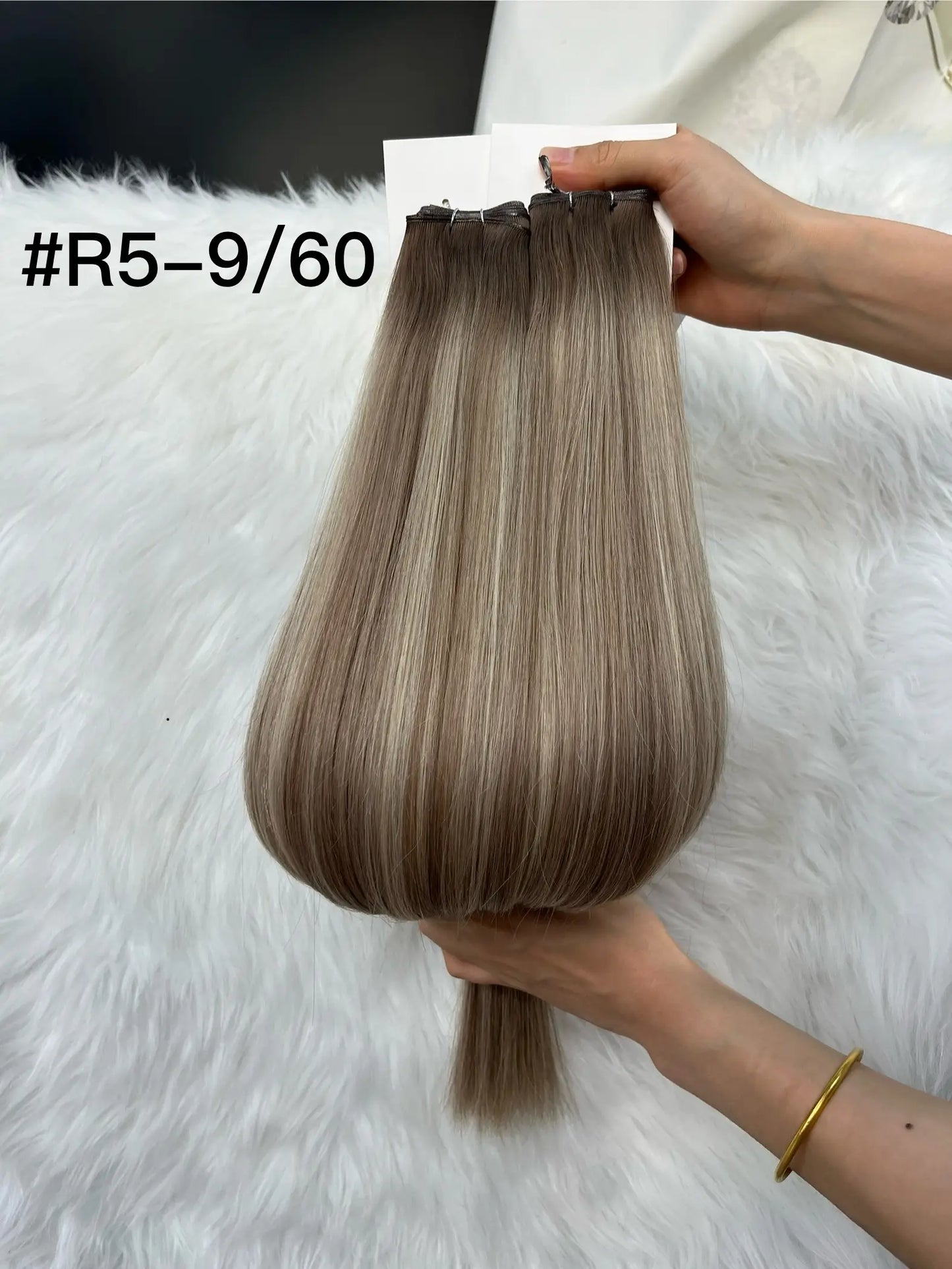 Dark Brown to Light Brown Ombre #R2 - 4/8 Genius Weft Hair -- 50g