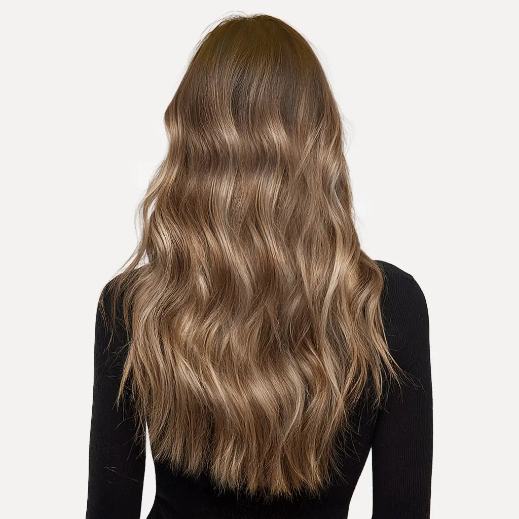 Dark Brown to Light Brown Ombre #R2 - 4/8 Genius Weft Hair -- 50g