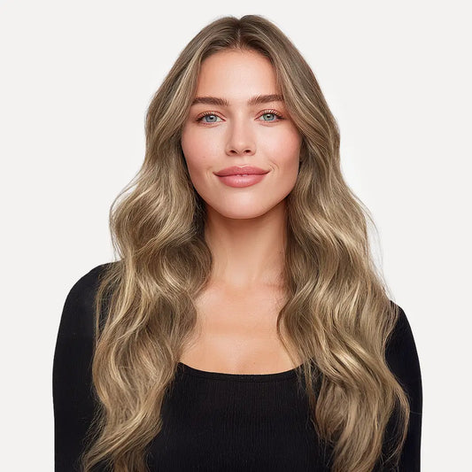Dark Brown to Platinum Blonde Ombre #R5 - 9/60 Genius Weft Hair -- 50g