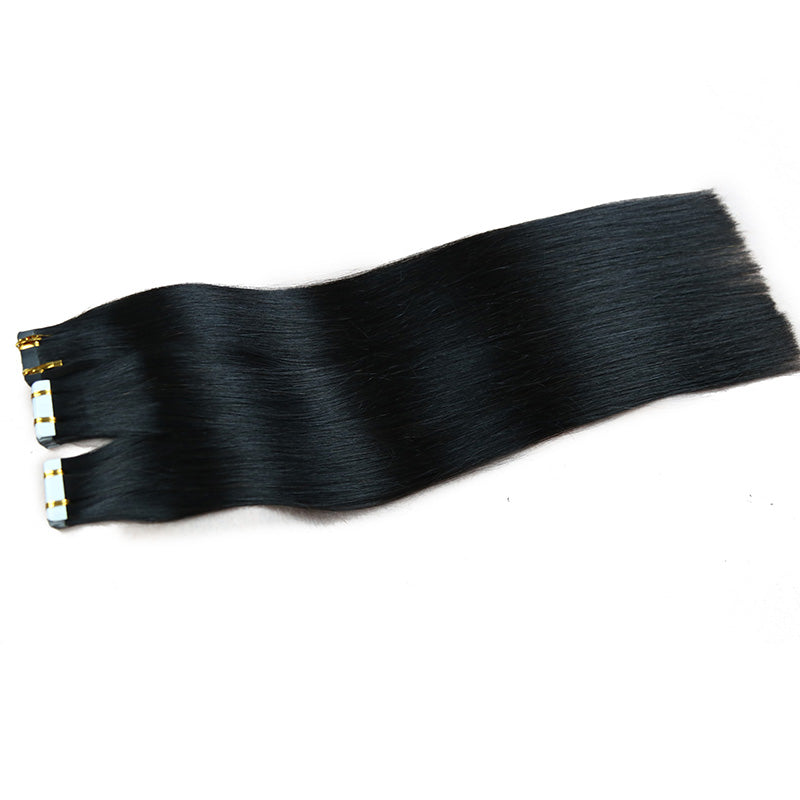 Natural Black Tape In Remy Hair Extensions