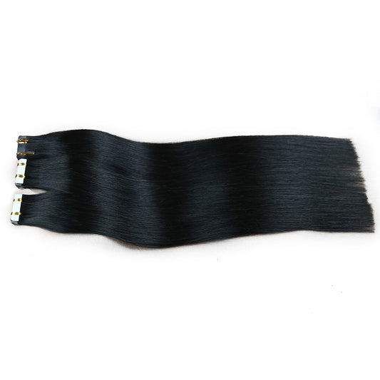 Jet Black Tape In Remy Hair Extensions