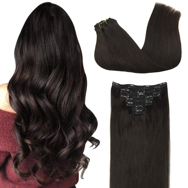 Dark Brown Clip In Remy Hair Extensions
