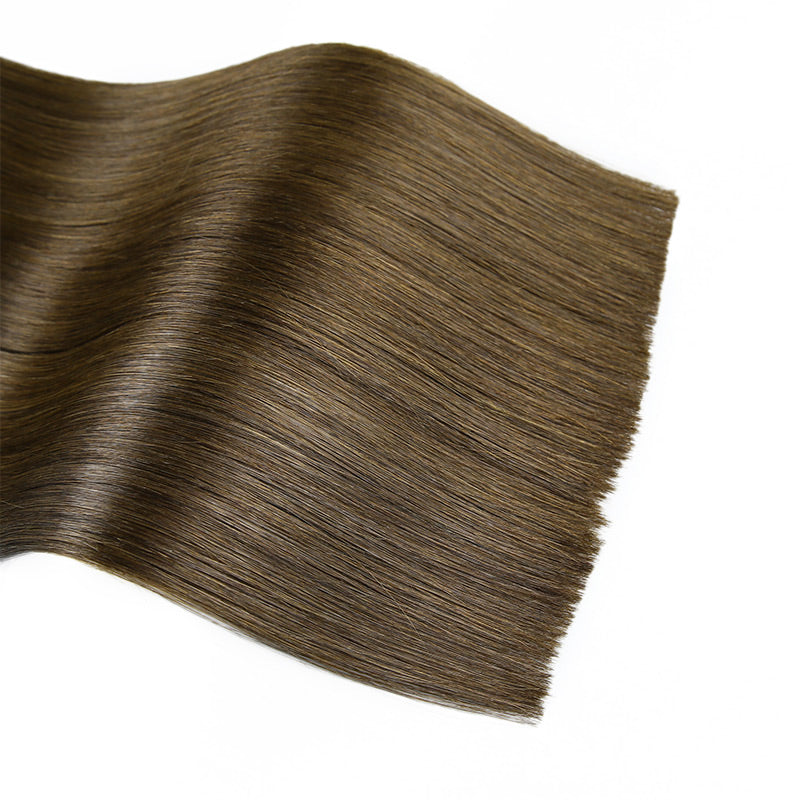 Chocolate Brown Hand-tied Weft Remy Hair Extensions
