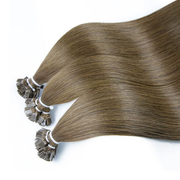 Chocolate Brown Flat Tip Keratin Remy Hair Extensions