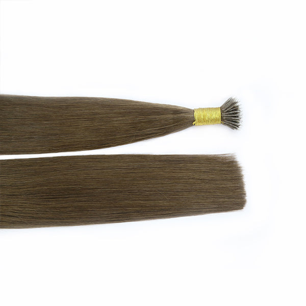Chocolate Brown Nano Tip Keratin Remy Hair Extensions