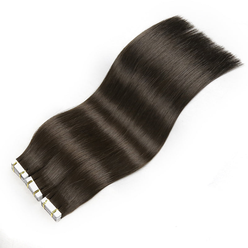 Dark Brown Tape In Remy Hair Extensions