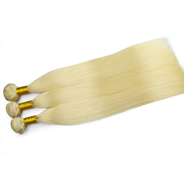Sand Blonde Machine Hair Weft Remy Hair Extensions