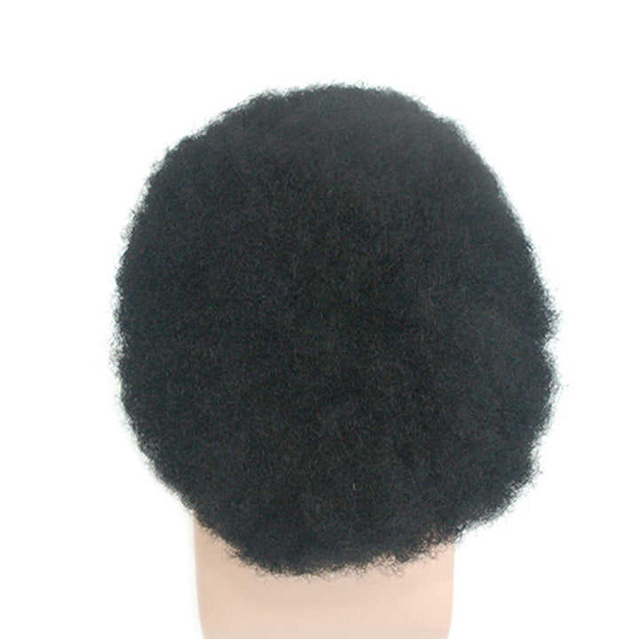 Afro Curl Toupee for Men with Dye after Front Hair Replacement System