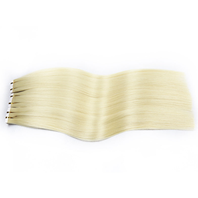 Light Blonde Tape In Remy Hair Extensions