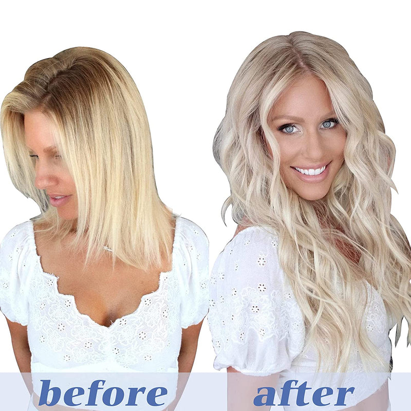 Platinum Blonde Clip In Remy Hair Extensions