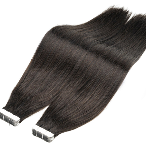 Natural Black Tape In Remy Hair Extensions