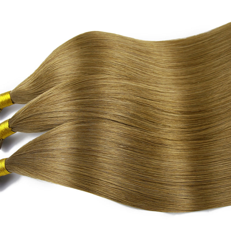 Light Blonde Hand-tied Weft Remy Hair Extensions