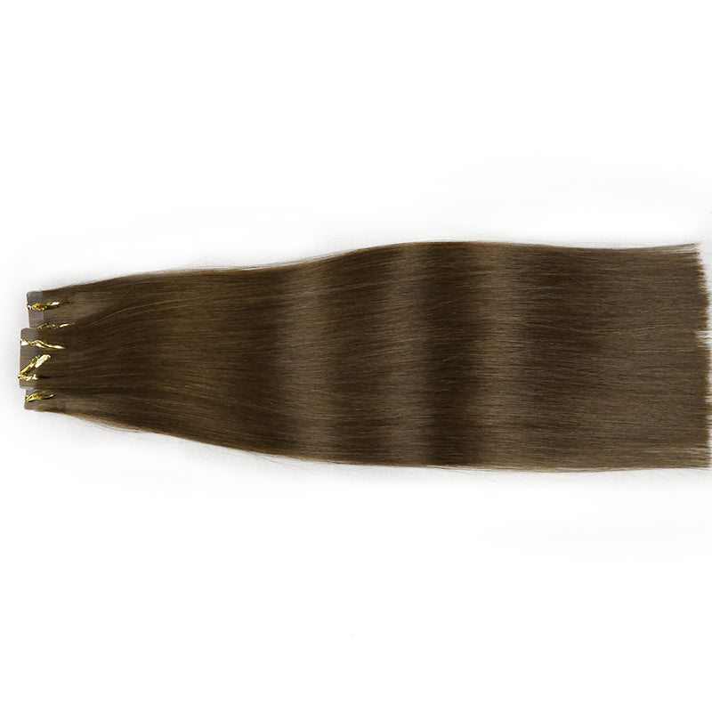 Chocolate Brown Tape In Remy Hair Extensions