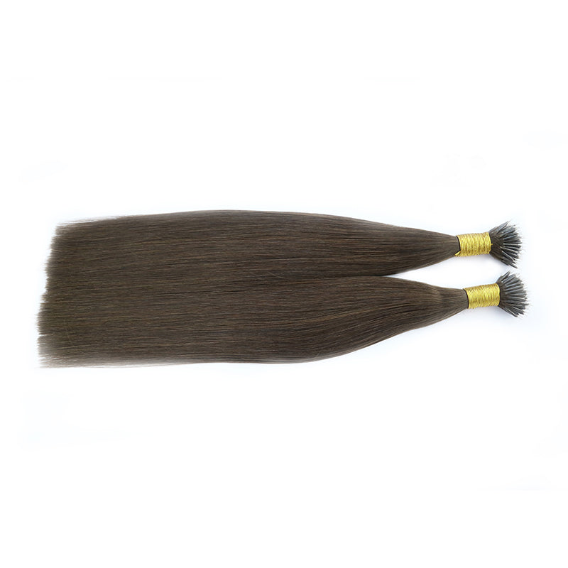 Chocolate Brown Nano Tip Keratin Remy Hair Extensions