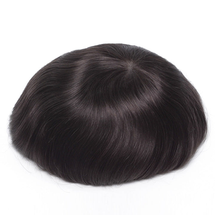 Clear PU Lace Front High Quality Human Hair Toupee